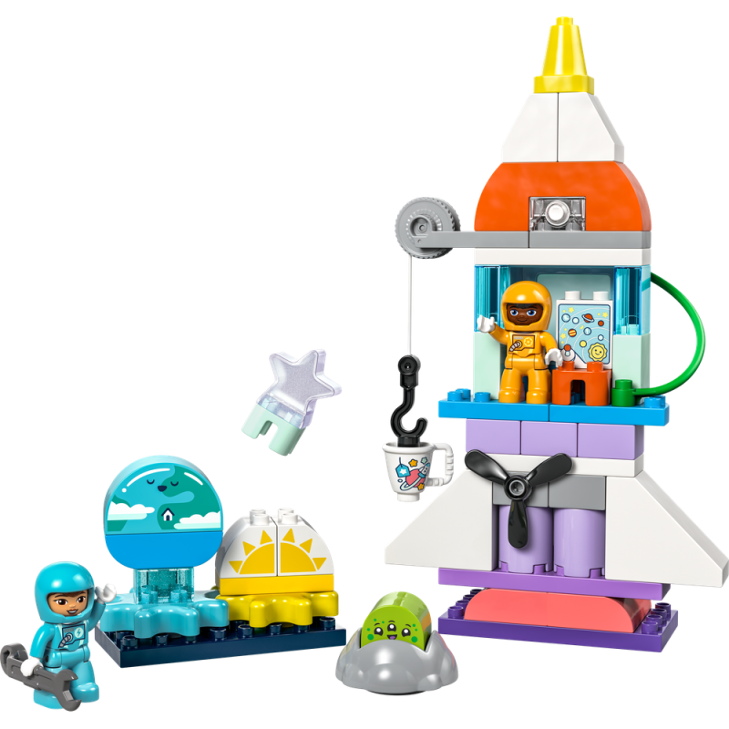 LEGO® DUPLO® 10422 Vesmírné dobrodružství s raketoplánem 3 v 1
