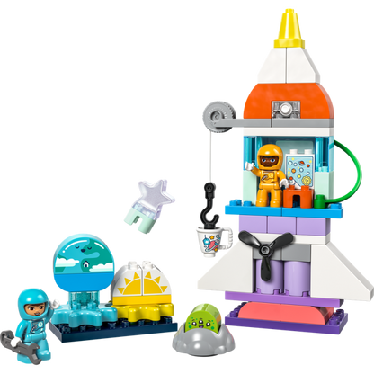 LEGO® DUPLO® 10422 Vesmírné dobrodružství s raketoplánem 3 v 1