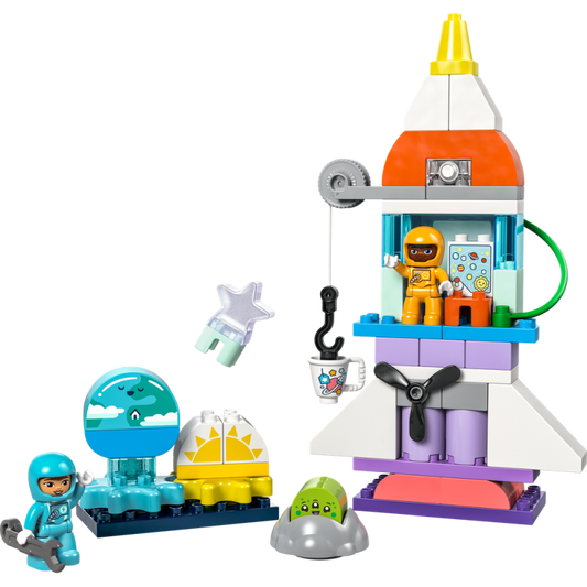 LEGO® DUPLO® 10422 Vesmírné dobrodružství s raketoplánem 3 v 1