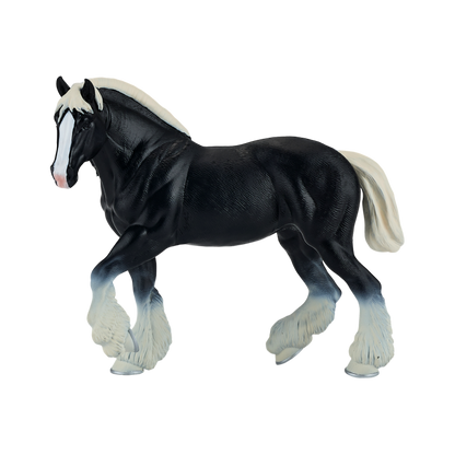 Kůň Clydesdale černý figurka
