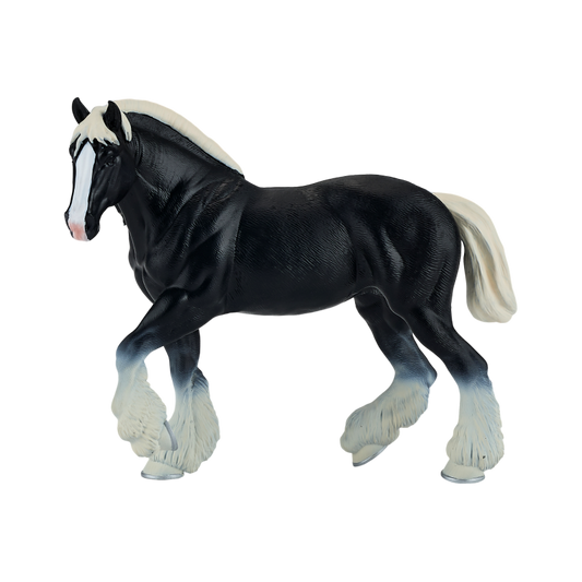Kůň Clydesdale černý figurka