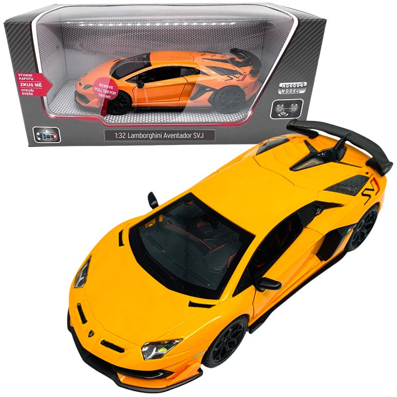 Kovový model - 1:32 Lamborghini Aventador SVJ oranžové
