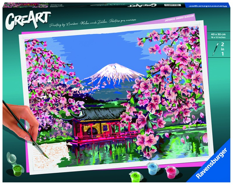 Malování podle čísel CreArt Japonské třešňové květy