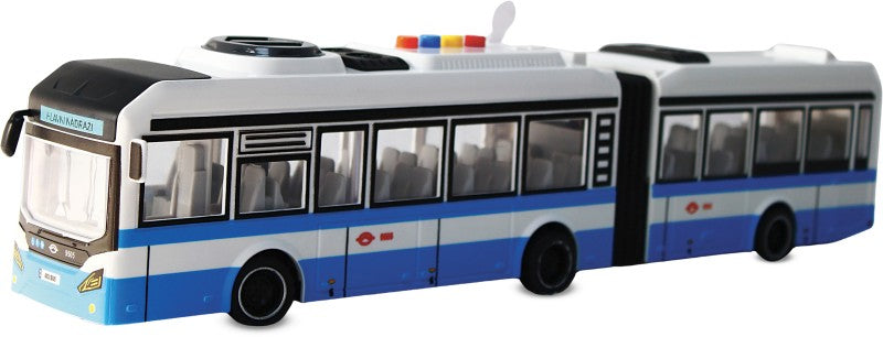 City Service Car - 1:16 Kloubový autobus - modrý na setrvačník se zvuky