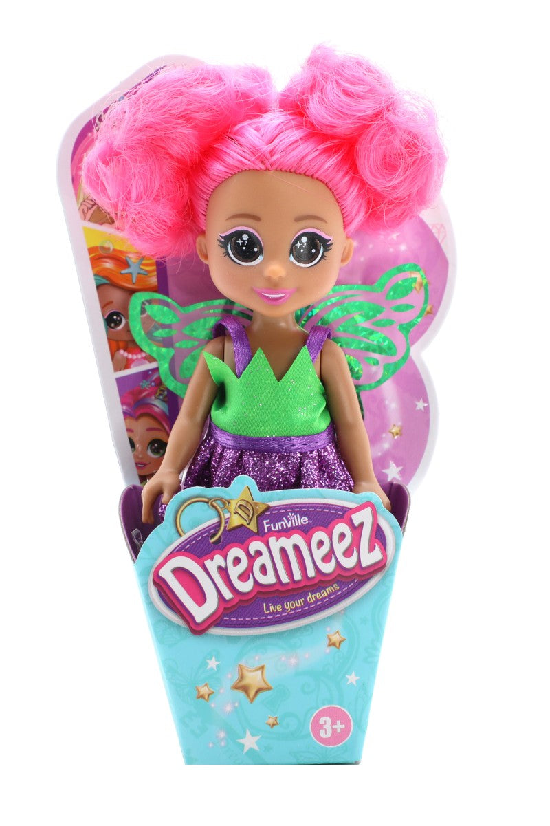 Dreameez mini víla v kornoutku tmavě fialové vlásky