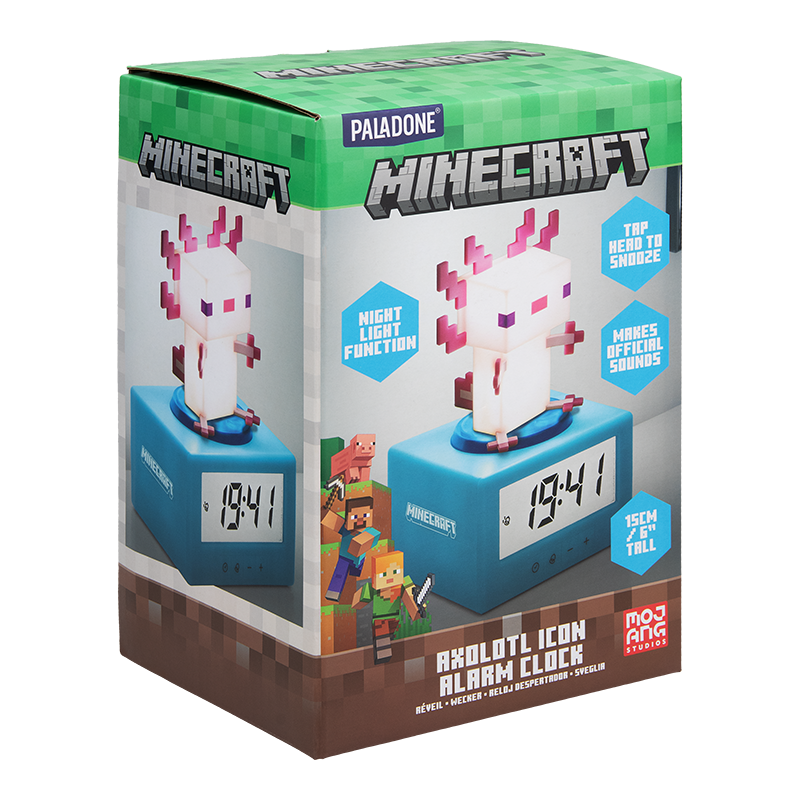 Minecraft budík Axolotl