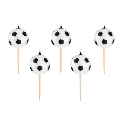 Fotbal -  Svíčky na dort 5 ks