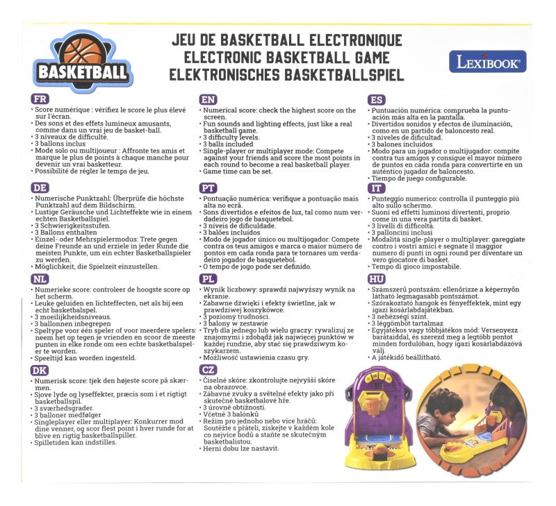 Lexibook elektronická basketbalová hra