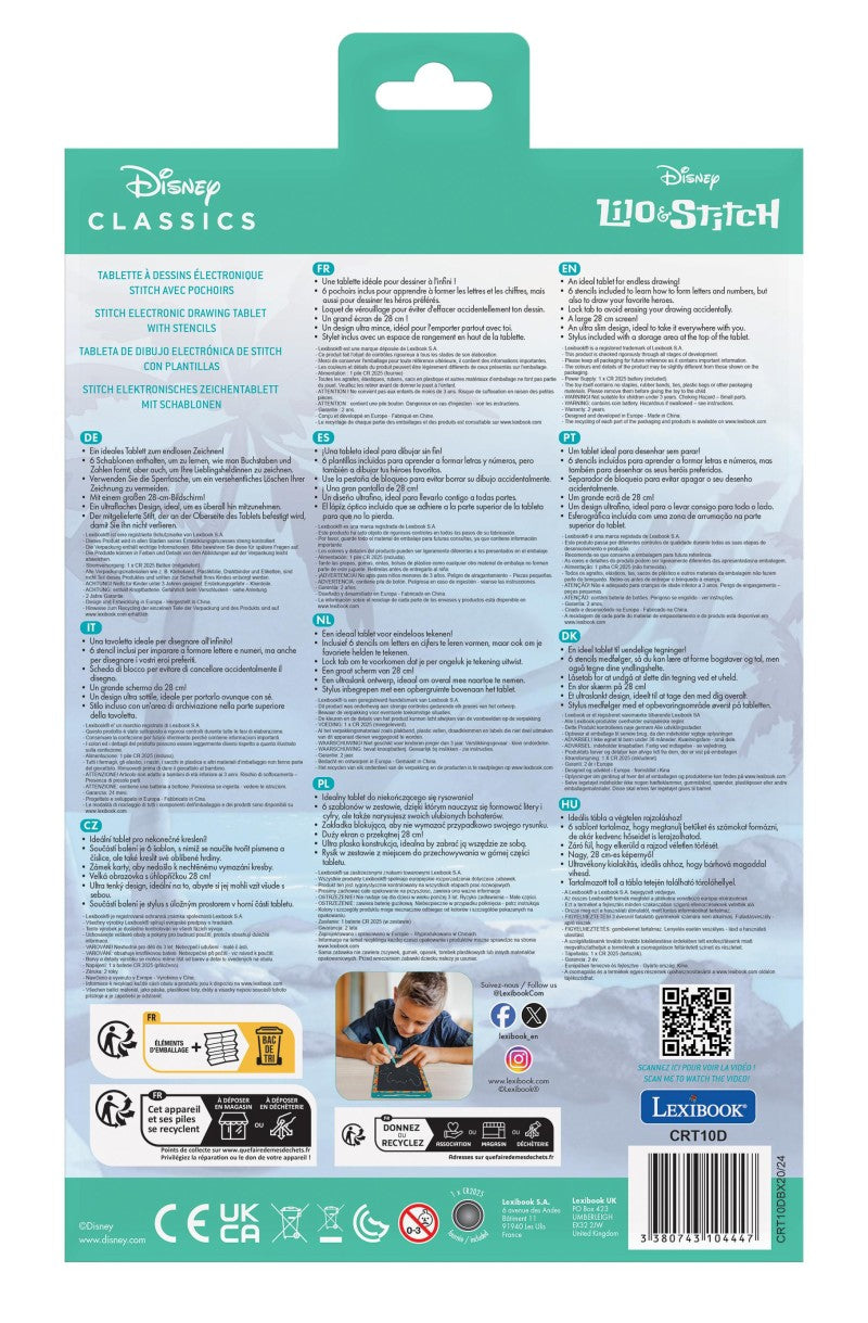 Lexibook kreslicí tablet Stitch s E-inkem
