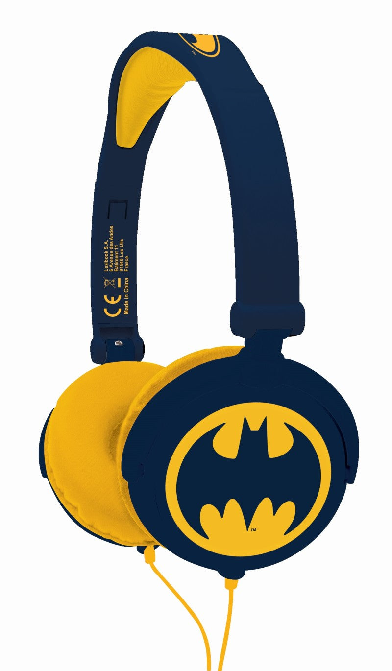 Lexibook skládací drátová sluchátka Batman s limitem hlasitosti