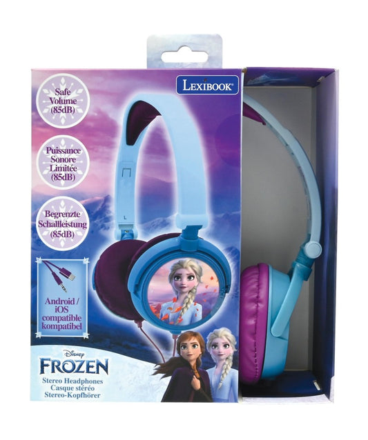 Lexibook skládací drátová sluchátka Frozen s limitem hlasitosti