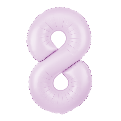Foliový balón číslo 8 lilac matte 100 cm