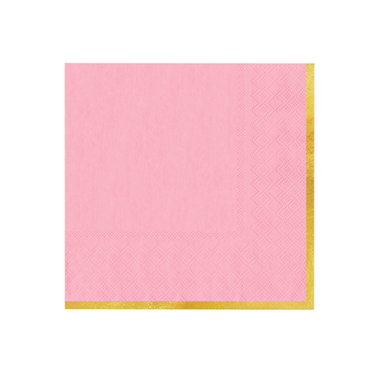 Classic Gold růžové -  jednobarevné ubrousky 10ks 33 x 33 cm