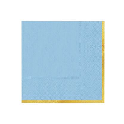 Classic Gold modré -  jednobarevné ubrousky 10ks 33 x 33 cm