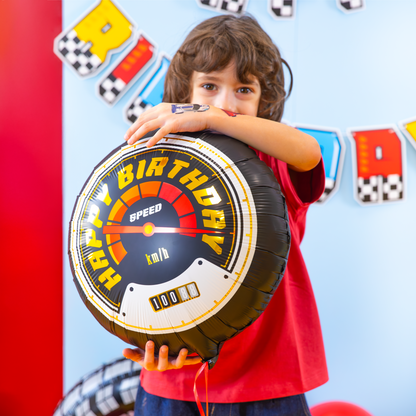 Balónek fóliový HB závodní auto 45 cm