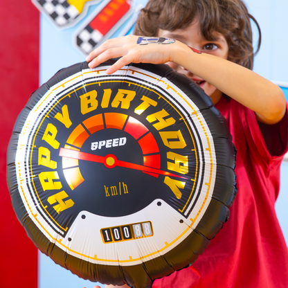 Balónek fóliový HB závodní auto 45 cm