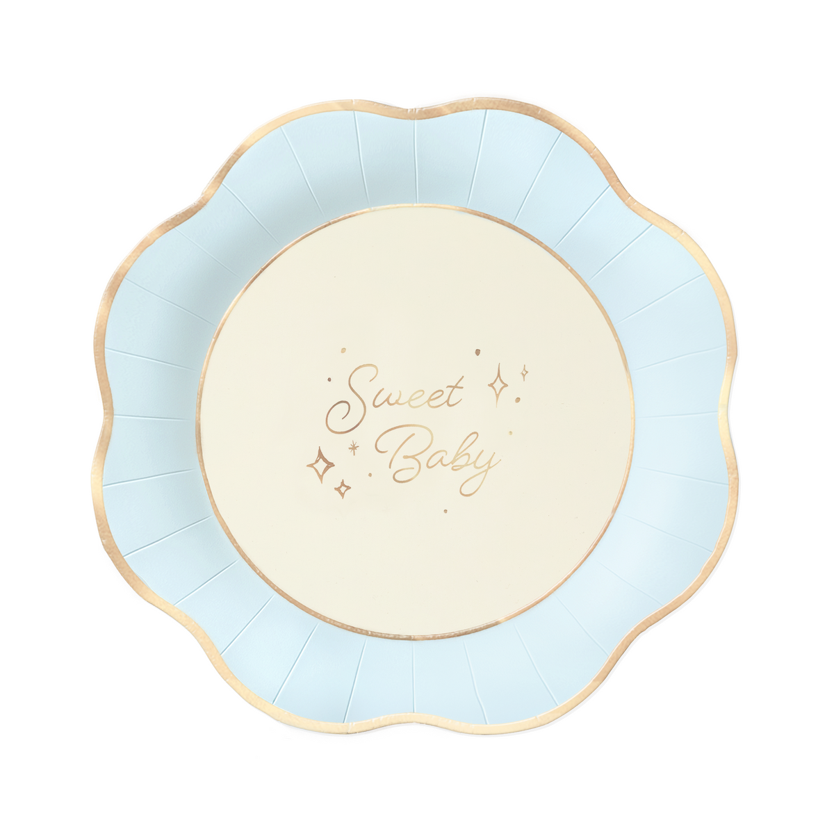 Baby blue - Talíř papírový 24 cm 6 ks