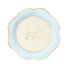 Baby blue - Talíř papírový 24 cm 6 ks