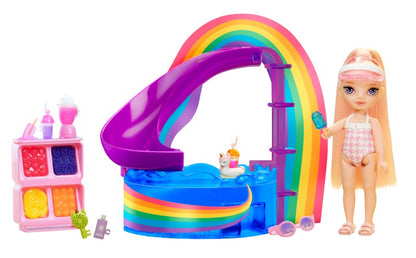 Rainbow High Sada s malou sestřičkou – bazén