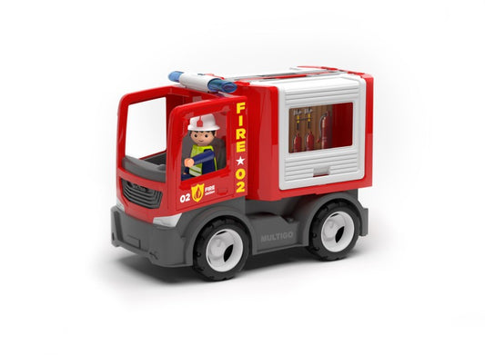 MultiGO ECO Fire - Multikorbička s hasičem - auto s Igráčkem