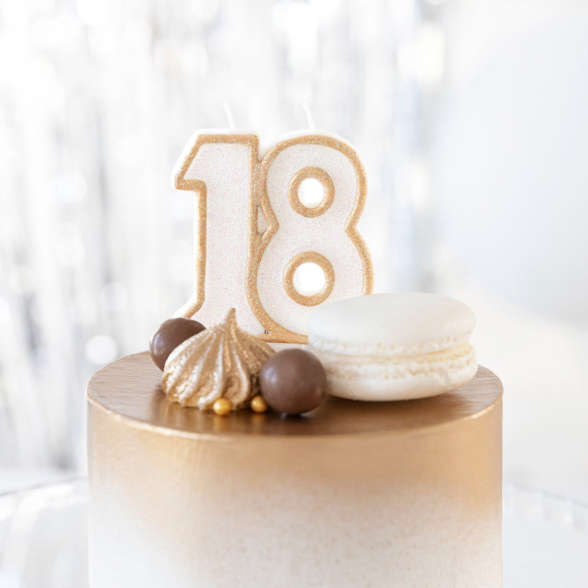 Svíčka číslo zlatá 18