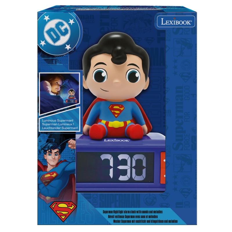 Lexibook budík Superman se svítící figurkou