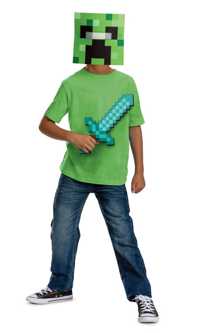 Minecraft set maska a pěnový meč Creeper