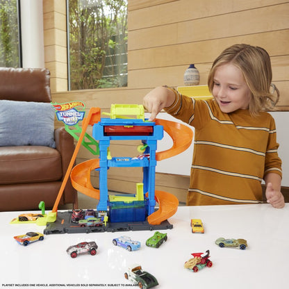 Hot Wheels city color shifters automyčka s otočným tunelem