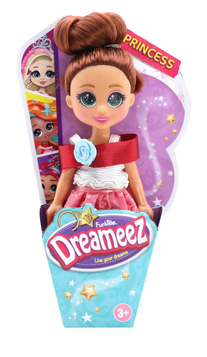 Dreameez mini princezna v kornoutku blond vlásky a modré šaty