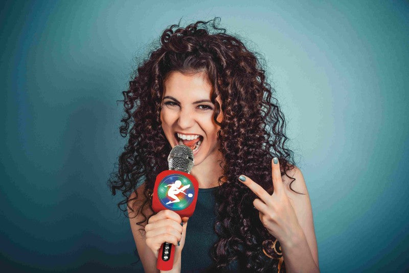 Lexibook bezdrátový karaoke mikrofon Kouzelná Beruška s vestavěným reproduktorem a světelnými efekty