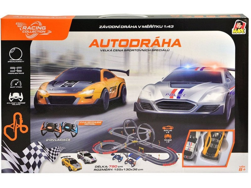 Autodráha 790 cm se dvěma auty