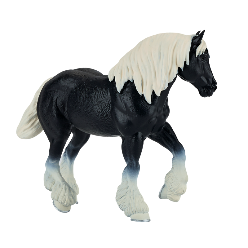 Kůň Clydesdale černý figurka