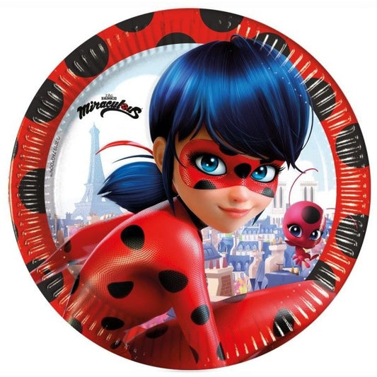 Talířky papírové Miraculous 23cm