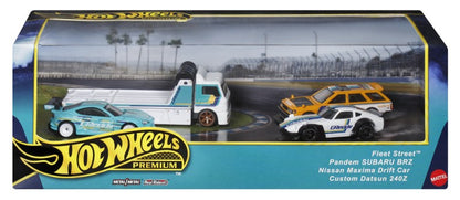 Hot Wheels 3ks prémiový angličák s týmovým tahačem - závod Le Mans