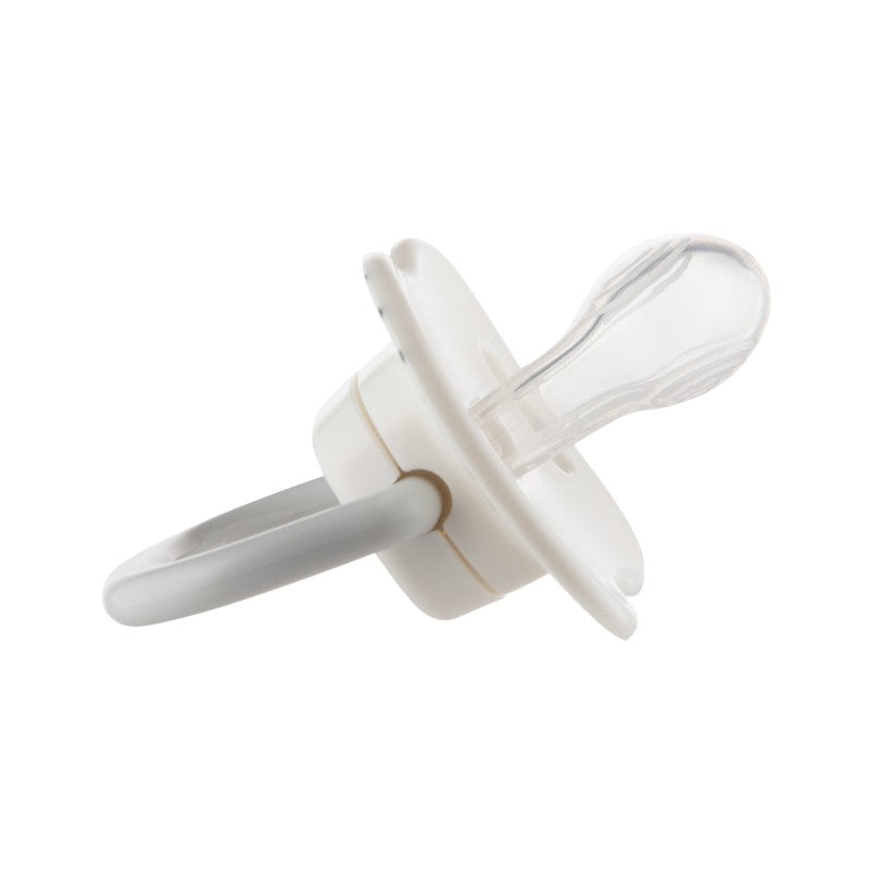 Set symetrických silikonových dudlíků BabiesBoo 6-18m 2ks bílý