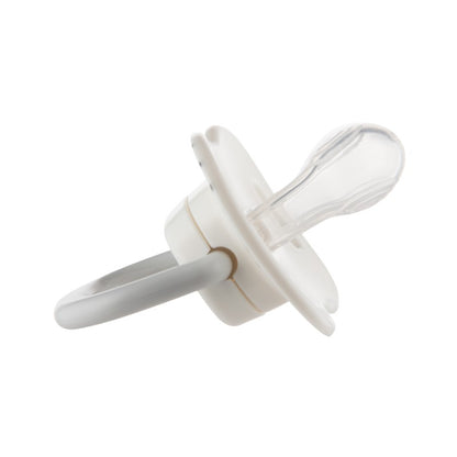 Set symetrických silikonových dudlíků BabiesBoo 6-18m 2ks bílý