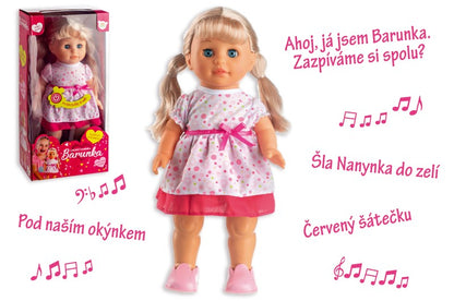 Panenka Barunka chodící a česky zpívající 42 cm