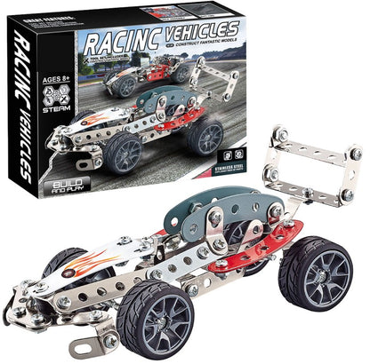 Kovová stavebnice 146 ks - Závodní auto