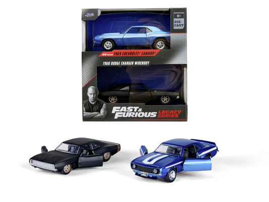 Rychle a zběsile Twin Pack 1969 Chevrolet a 1968 Dodge Charger Wide Body 1:32 W2/1