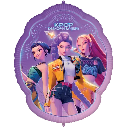 Balónek fóliový K-Pop Demon Hunters tvarovaný supersize