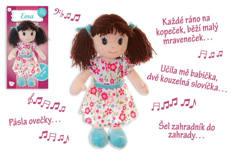 Panenka Ema hadrová plyš 40 cm