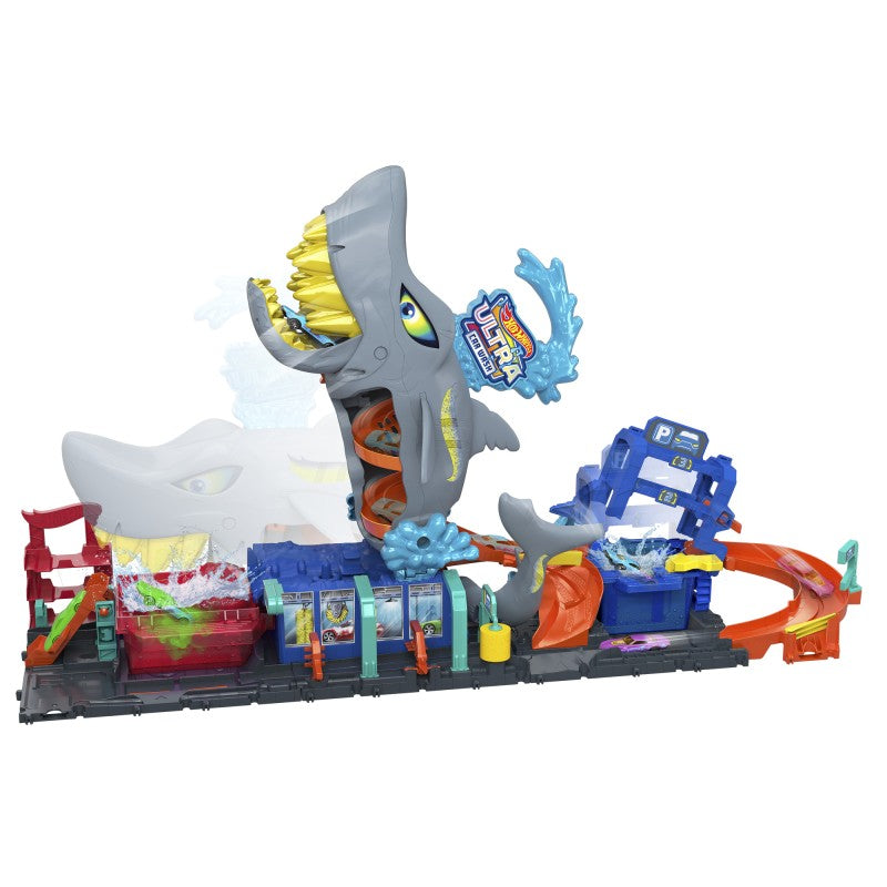 Hot Wheels city color reveal automyčka se žralokem