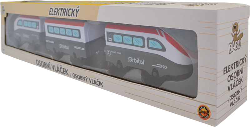 BABU vláčky - Elektrický osobní vláček - set 3 ks