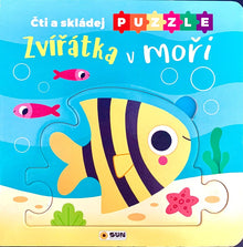 Čti a skládej puzzle - Zvířátka v moři