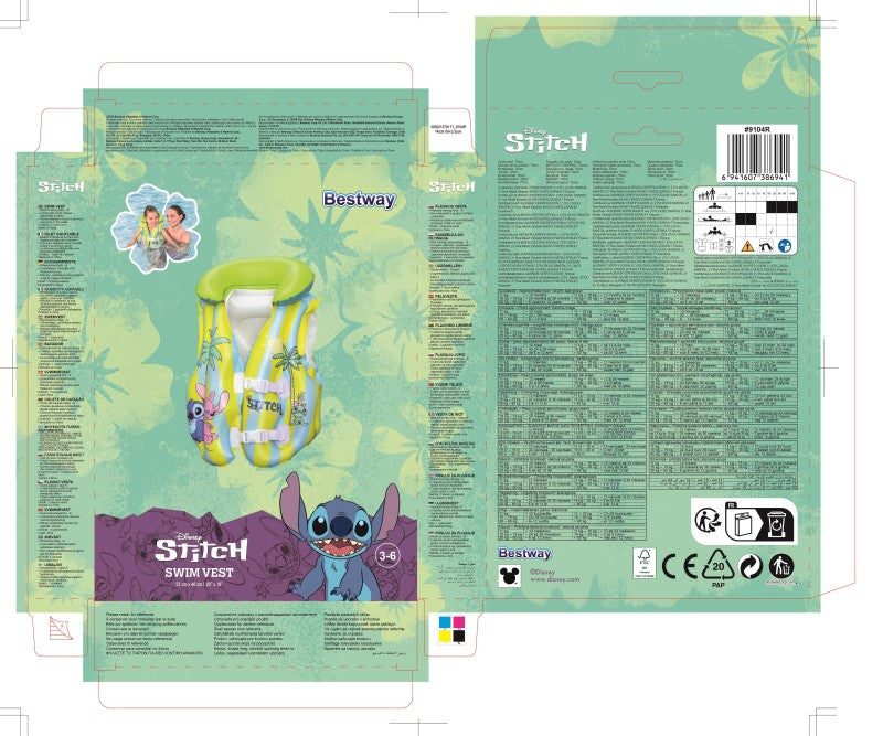 Vesta dětská plovací Stitch 51cmx46cm
