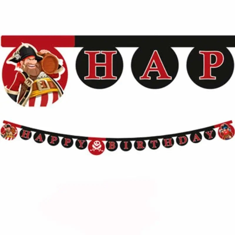 Banner "Happy birthday" Pirátský ostrov