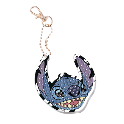 Diamantové malování Stitch - výroba klíčenky