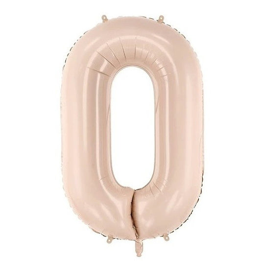 Balónek fóliový číslice "0" tmavě bežový 72 cm
