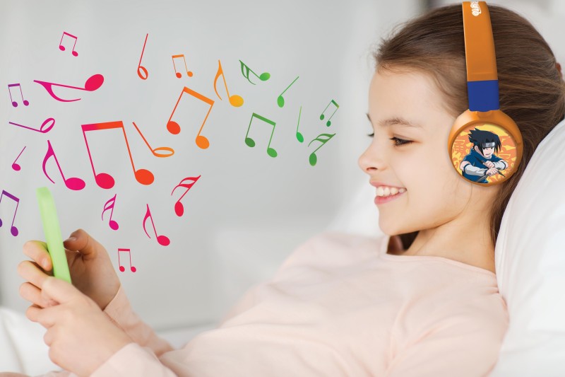 Lexibook 2v1 bluetooth skládací sluchátka Naruto s limitem hlasitosti