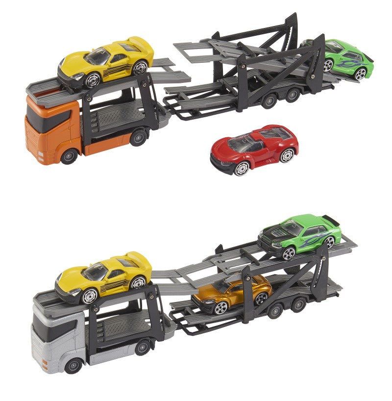 Teamsterz přepravní náklaďní automobil s autíčky oranžová kabina